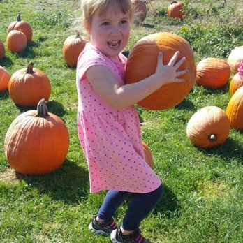 What a beautiful pumpkin, holding a pumpkin!