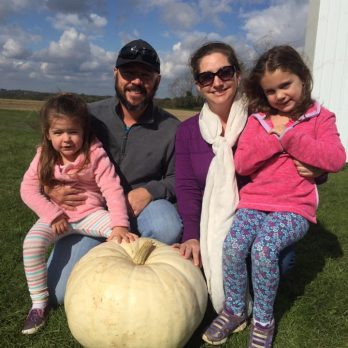 Ken, pictured with his family, came in third in our Great White Pumpkin Contest!